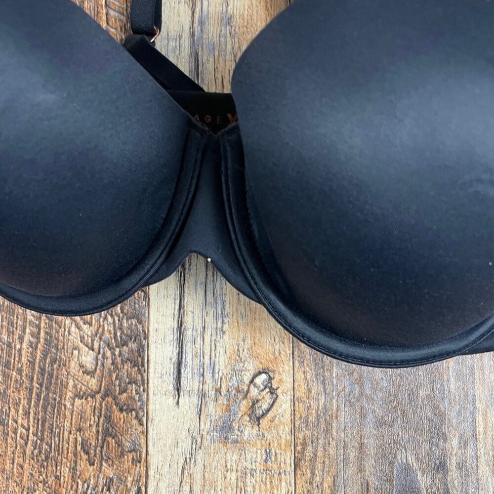 Savage X Fenty by Rihanna Women 32DD Caviar Black Soft N Savage Padded Demi Bra - Picture 4 of 16